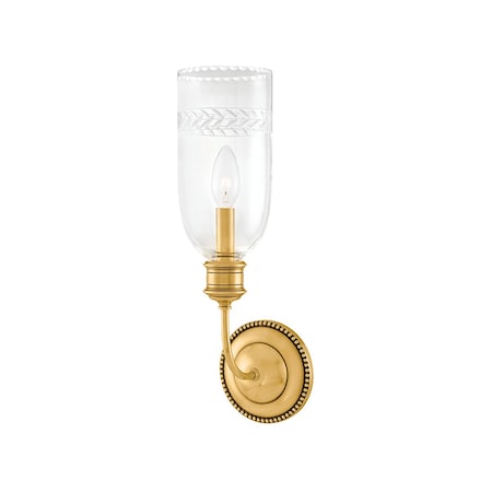Hudson Valley Lighting Lafayette 1 Light Wall Sconce 5 In. Aged Brass 291-AGB
