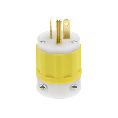 Leviton Industrial Grade Plug 20 Amp, 125 Volt 5366-CY