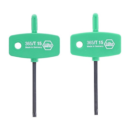 Wiha Torx and Torx Plus Keys, T15 Tip Size, 2 PK 36522