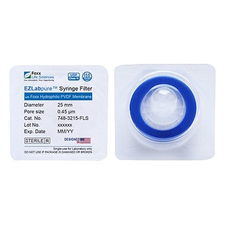 Foxx Life Sciences Syringe Filters, PK100 748-3215-FLS