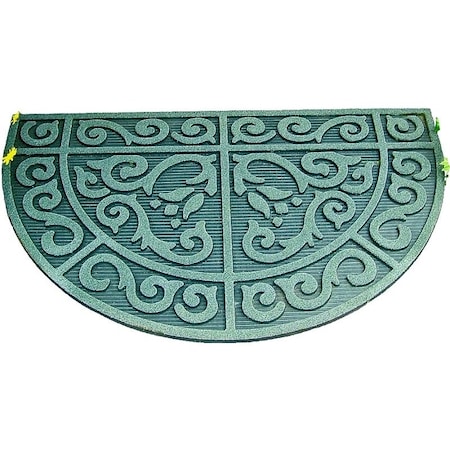 Simple Spaces Door Mat, 39 in L, 24 in W, Polyester Surface, Gray 06ABSHE-14-3L