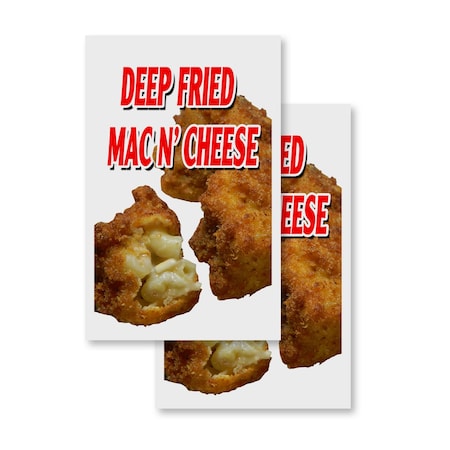 Signmission Deep Fried Mac N' Cheese, Vinyl Decals Only 24 Inch x 36 Inch, Vinyl Decal, 2PK DSB-2436-2PACK-Deep Fried Mac N' Cheese