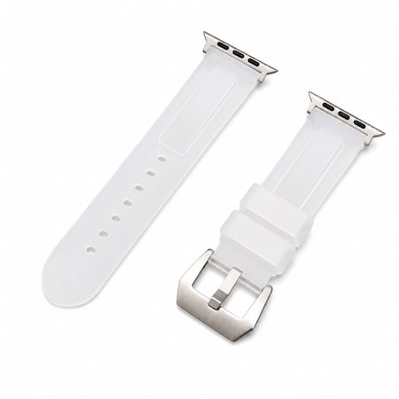 Elegani Rubber Watch Replacement Band Compatible with Apple Watch 38mm, Clear RST-CLR-38mm