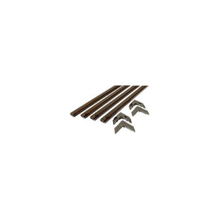 Make-2-Fit Screen Frame Kit, 3 ft L x 3/4 in W Dimensions, Aluminum, Bronze, 10-Piece PL 7809