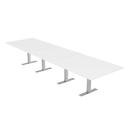 Skutchi Designs 16ft Rectangular Conference Table With Power | Harmony Series | 16 Person Meeting Room Table HAR-REC-48x192-T-W960-NA