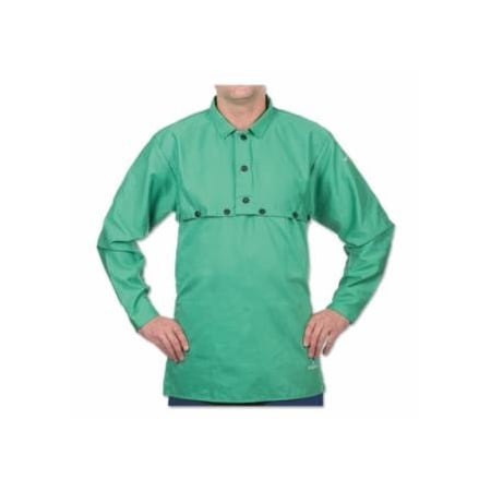 Best Welds FR Cotton Sateen Cape Sleeves, Hook-and-Loop, Medium, Visual Green 902-CA-650-M
