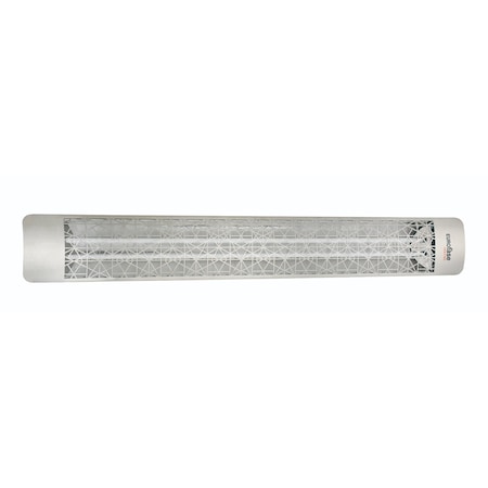 Eurofase SS 61in Dual Element 6000W 480V Heater, Stainless Steel, Astra Decor Plate EF60480S4