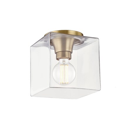 Mitzi Grace 1 Light Flush Mount 5 In. Aged Brass H284501SQS-AGB