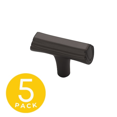 Sapphire Eclipse Series 1 in. Modern Matte Grey Cabinet Hardware Knob, 5PK SP-2214-K-GM-5