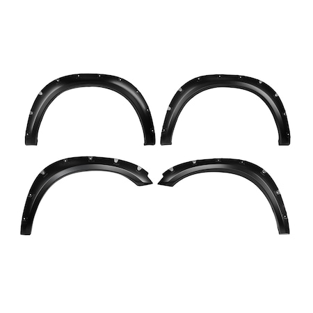 Trailfx TFD3002S; Fender Flare; Injected Polypropylene; With Polished Stainless And Black Steel TFD3002S