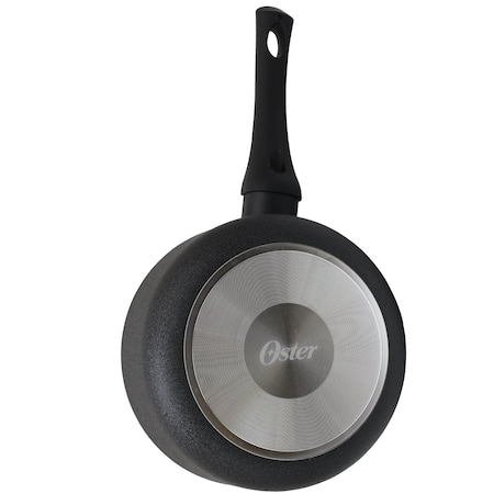 Oster Ashford 2 Quart Aluminum Nonstick Sauce Pan with Tempered Glass Lid in Black 80129.02