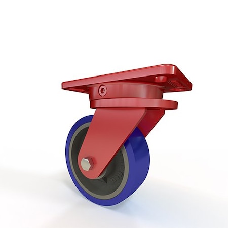 Hamilton Ergo-X2 Swivel Caster, 6" x 2" Ergo-Glide Polyurethane (85A) on Cast Iron Wheel S-ERGO-6SPB