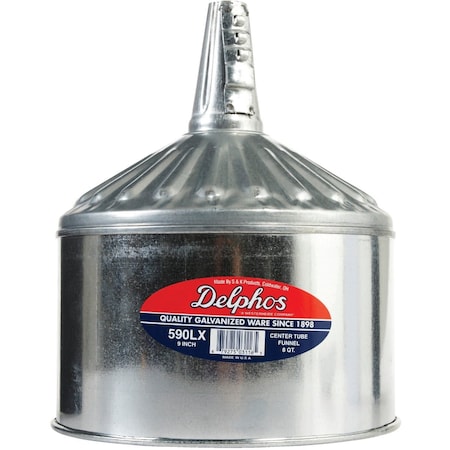 Delphos 8 Qt. Galvanized Steel Lock-On Funnel 590LX