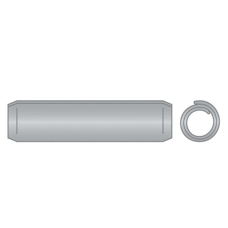 Huyett Coiled Spring Pin, Standard Duty, Passivated 420 Stainless Steel, 2 mm Dia x 14 mm Length SPCMSP-020-014