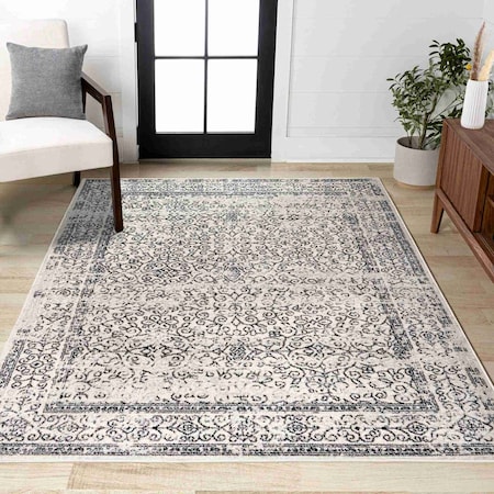 Jonathan Y Ferro Filigree Gray/Black 8 ft. x 10 ft. Area Rug BMF108C-8