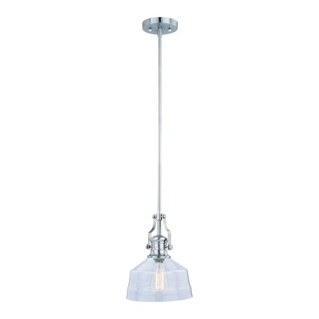 Vaxcel Beloit Satin Nickel Farmhouse Mini Pendant Ceiling Light Clear Glass P0272