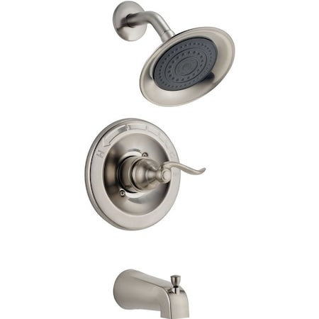 Delta DELTA Windemere 144996-BN Tub and Shower, Brass, Brushed Nickel 144996C-BN/BN