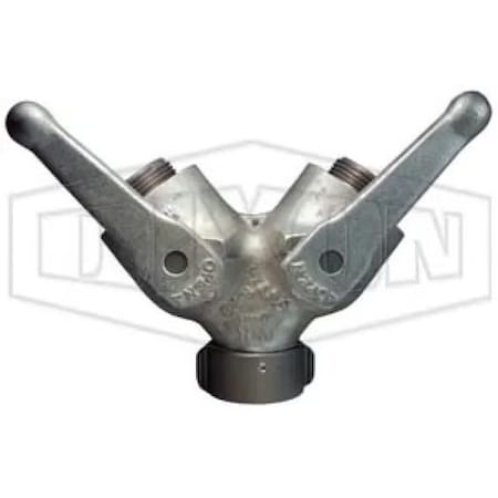 Dixon Ball Wye Valve, 1-1/2 in Nominal, Female NH NST x Male NH NST End Style, Aluminum Body FWV15F15F