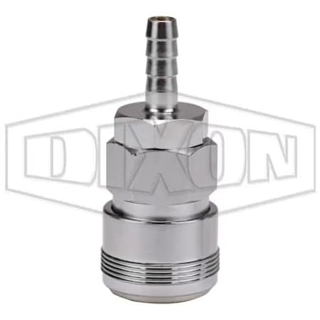 Dixon NK Series Industrial Japanese Quick Disconnect Pneumatic Hose Barb Coupler, 1/4 in Nominal, 300 psi 2NKS2