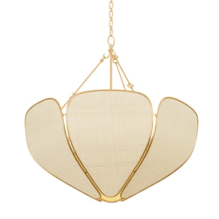 Hudson Valley Lighting Bayville 6 Light Pendant in Vintage Gold Leaf Finish 3932-VGL