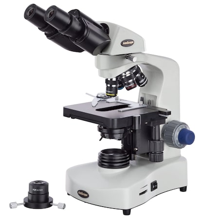 Amscope B340 Darkfield Binocular Compound Microscope 40X-1600X w/3W LED, 1.2MP Back-Lit USB 2.0 Camera and 3 B340A-DK-LED-MBI