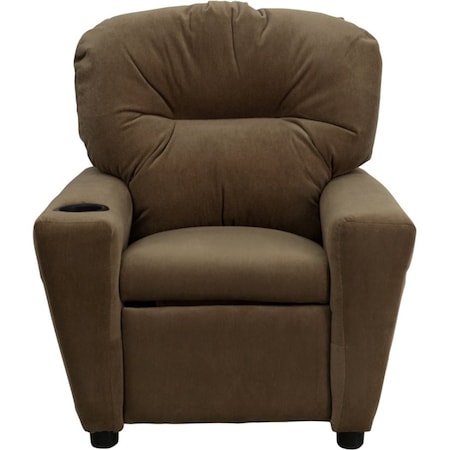 Flash Furniture Kids Recliner, 25" to 39" x 28", Upholstery Color: Brown, Weight Capacity: 90 lb. BT-7950-KID-MIC-BRWN-GG