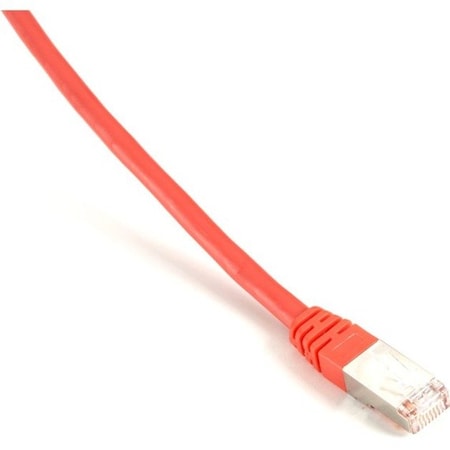 Black Box CAT6 400-MHz Molded Boot Solid Ethernet Patch Cable - Shielded F/UTP, CMP Plenum RJ45 M/M, EVNSL0273RD-0010