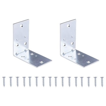 Prosource Corner Brace, 2-1/2 in L, 2-1/2 in W, 2-1/2 in H, Steel, Zinc-Plated, 2 mm Thick Material BH-606PS