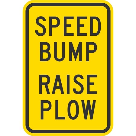 Lyle Speed Bump Raise Plow, 12x18, Diamond Grade, Yellow Green G-2553-DG_12x18
