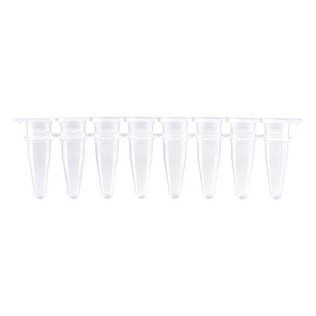 Zoro Select PCR Strip, 0.28 in Dia, Colorless, PK120 P3010-S