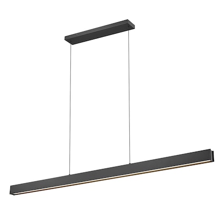 Z-Lite Hudson Matte Black 1 Light Linear Chandelier 1016-72L-MB-LED