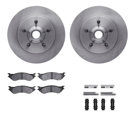 Dynamic Friction Co DFC Brake Rotor- Heavy Duty Brake Pad includes Hardware 6412-54167