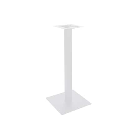 Bfm Seating Uptown - 18in Square Base - Bar Height - 3in Square Column - 11 7/8in Bolt-On Top Plate- White LP-18SQWHT