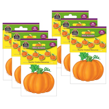 Teacher Created Resources Pumpkins Mini Accents, 36-Piece Set, 6PK TCR5129