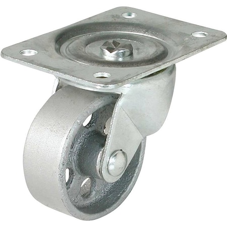 Shepherd Hardware Swivel Caster, 4 in Dia Wheel, 1-1/2 in W Wheel, Cast Iron Wheel, 500 lb 9782
