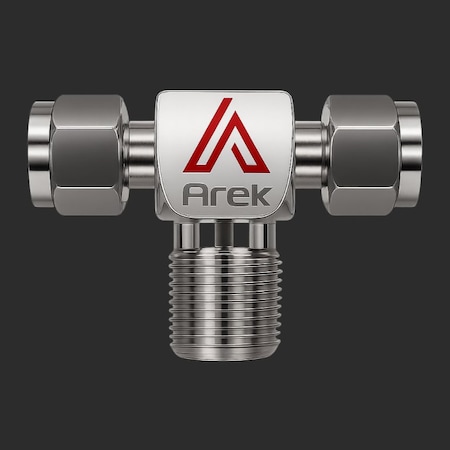 Arek Male Branch Tee 1/2 in Tube OD X 1/2 in NPT SS 316 RL130 MBT _1/2 X 1/2