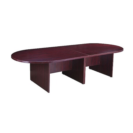 Boss Office Products Race Track Conference Table Conference Table, 49" D X 29-1/2" H, 120" W X Wood, Mahogany N137-M