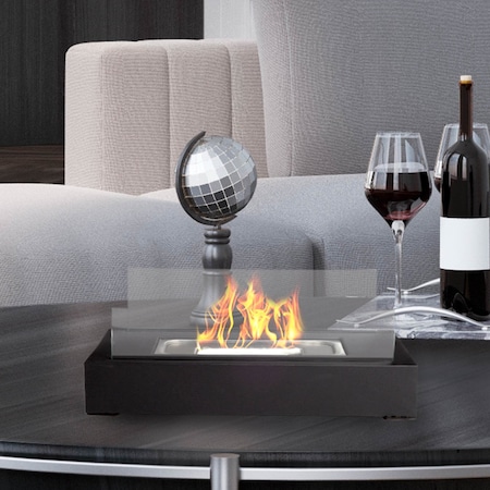 Northwest Bio Ethanol Tabletop Fire Pit Indoor/Outdoor Ventless Fireplace Clean Burning Portable Heat 80-BIOFP-1