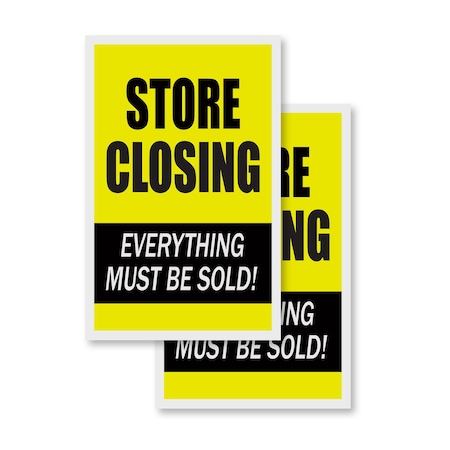 Signmission Store Closing, Vinyl Decals Only 24 Inch x 36 Inch, Vinyl Decal, 2PK DSB-2436-2PACK-Store Closing