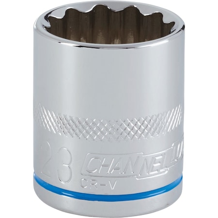 Channellock 1/2'' Drive 23 mm 12-Point Shallow Metric Socket 397733