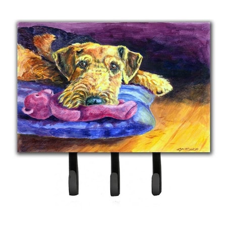Carolines Treasures Airedale Terrier Teddy Bear Leash and Key Holder 7345TH68