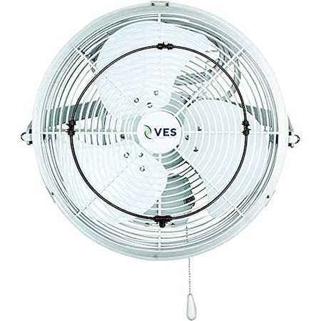 Ves-Artex Mounted Fan, Silver, 18 in Dia 118290