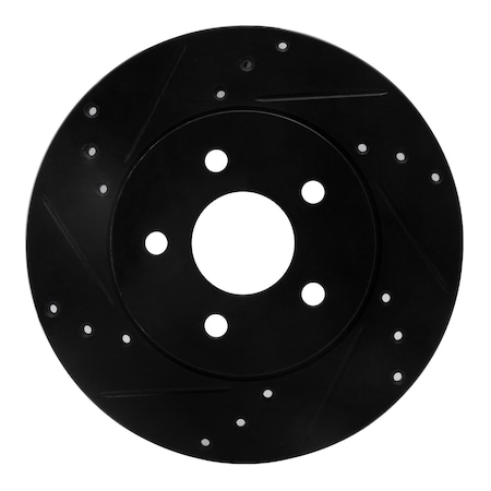 Dynamic Friction Co DFC Brake Rotor - Drilled and Slotted - Black 633-20013L