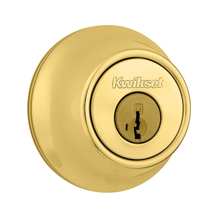Kwikset Double Cylinder Deadbolt SmartKey with RCAL Latch and Dual RCS and 5303 Full Lip Strike Bright 665-3S.DS