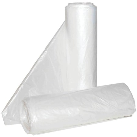 Aluf Plastics HiLene AntiMicrobial Coreless Can Liner, 50 to 55 gal Capacity, HDPE, Clear HCR-366017C