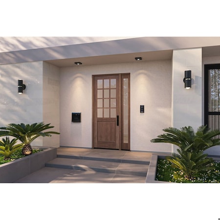 Doornmore G5012, 51.5" x 98" ( 36" Door + 12" Side) Right Hand, Mahogany SDL 12 Lite, 1/2 Lite Exterior Door G5012-SW-3696-G101-SL_1-1_RI