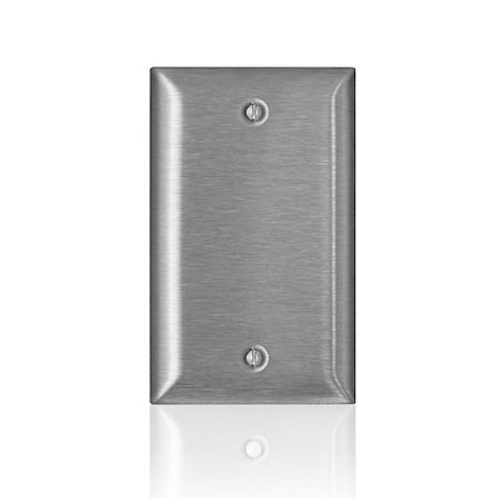 Leviton Wall Plate, Blank, Stainless Steel SS13-40