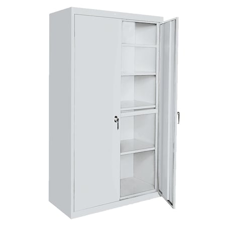 Steel Cabinets Usa Adjustable Storage Cabinet, 72 in H, 36 in W, White, 4 Shelves AAH-36RB-W