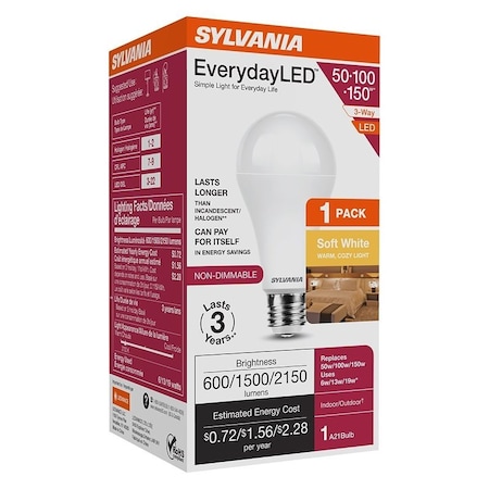 Sylvania BULB LED 3WAY SWHT 50/100/150W 42052