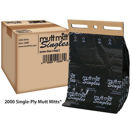 Mutt Mitt 2 Ply Waste Bags Singles - 2000 per Case MU375404